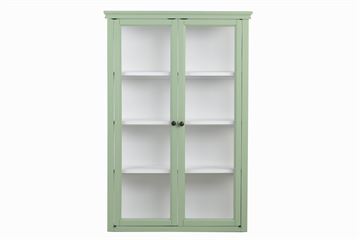 Helmalet Vægskab H.121xB.81xD.26cm Æblegrøn/hvidmalet.